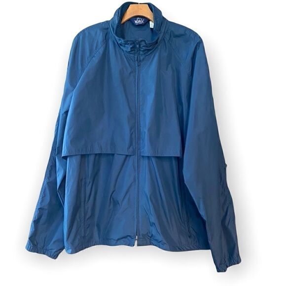 Woolrich Men’s XL Blue Nylon Utility Pockets Nylon Windbreaker - Picture 1 of 11